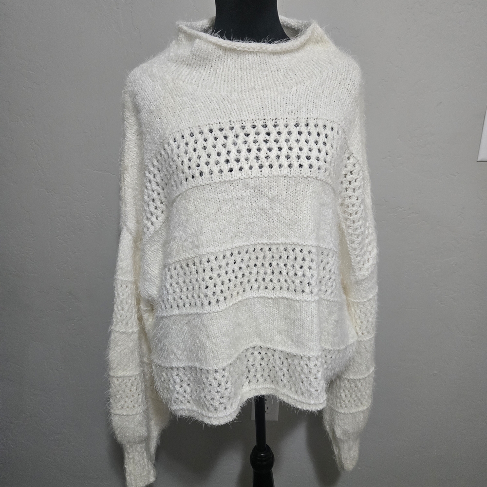 Cozy White Knit Sweater